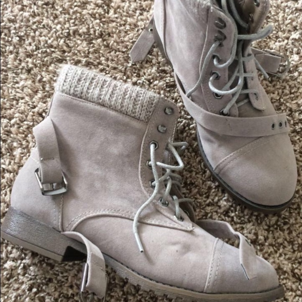 Gray booties